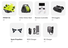 Load image into Gallery viewer, QYSEA FIFISH V6 Series Rugged Bundle- Underwater Drone
