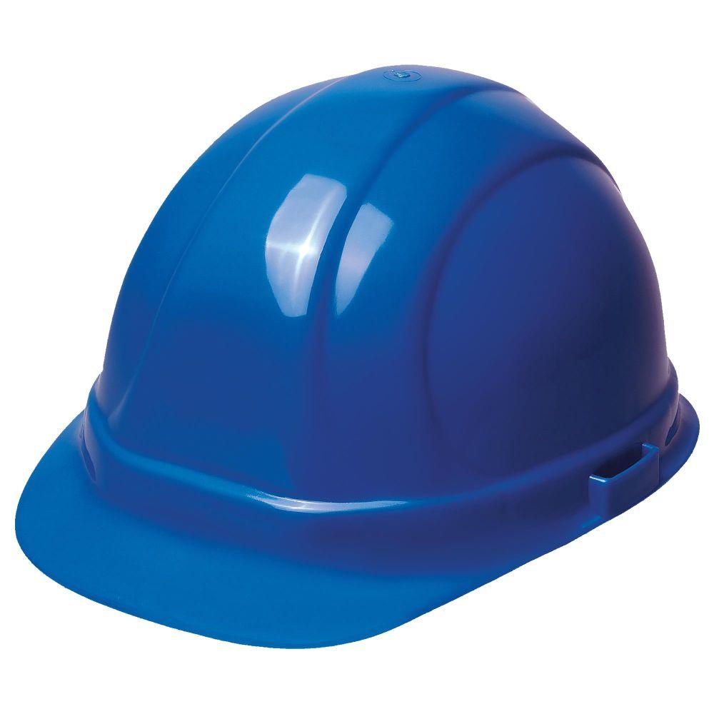 Hard Hat, ERB Omega II, Cap Style, Ratchet Suspension, Blue, 19956