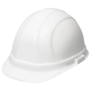 Hard Hat, ERB Omega II, Cap Style, Ratchet Suspension, White, 19951
