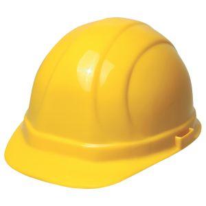 Hard Hat, ERB Omega II, Cap Style, Ratchet Suspension, Yellow, 19912
